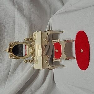 Vintage 1963 Mattel Barbie Susy Goose Mirrored Vanity, Stool, and Rug Set